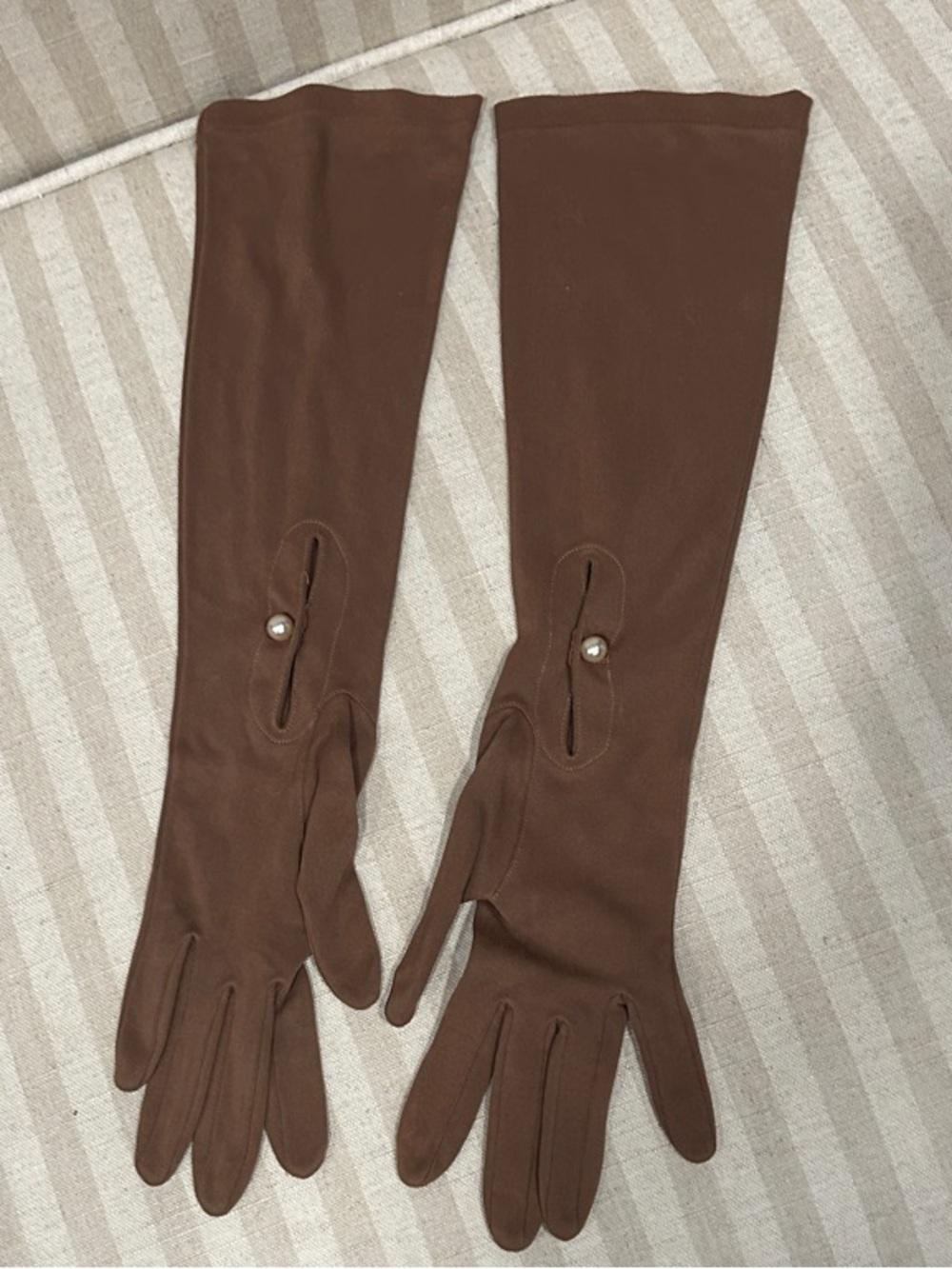 Long Brown Women's Dress Gloves